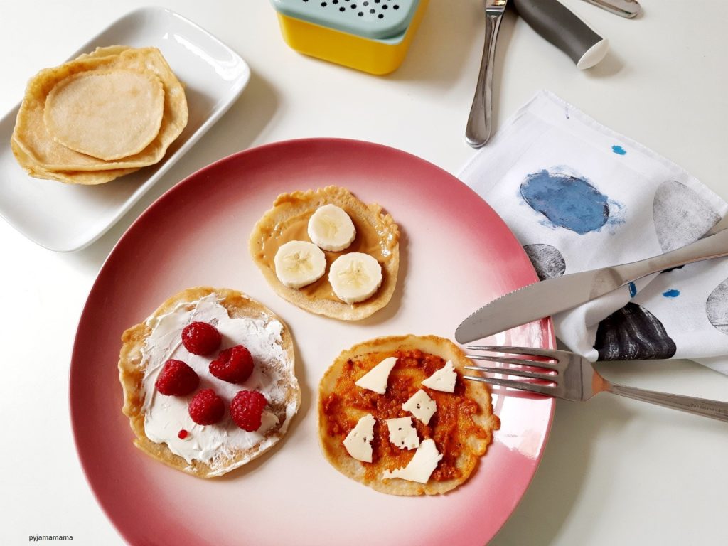 Einfache und schnelle Pancakes aus nur 2 Zutaten vegan pyjamamama